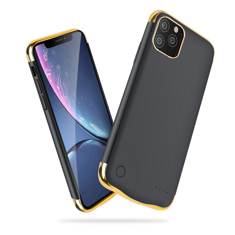 

Electroplated 5500mAh Phone Charger Case Power Bank for Apple iPhone 11 Pro 5.8 inch - Black, iPhone 12 mini