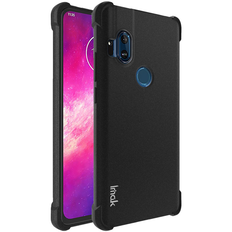 

IMAK Schocksicheres TPU Soft Phone Cover + Bildschirmschutz Film Für Motorola Moto One Hyper - Schwarz, Motorola One Hyper