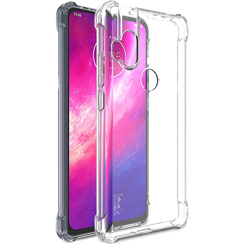 

IMAK Schocksicheres TPU Soft Phone Cover + Bildschirmschutz Film Für Motorola Moto One Hyper - Transparent, Motorola One Hyper