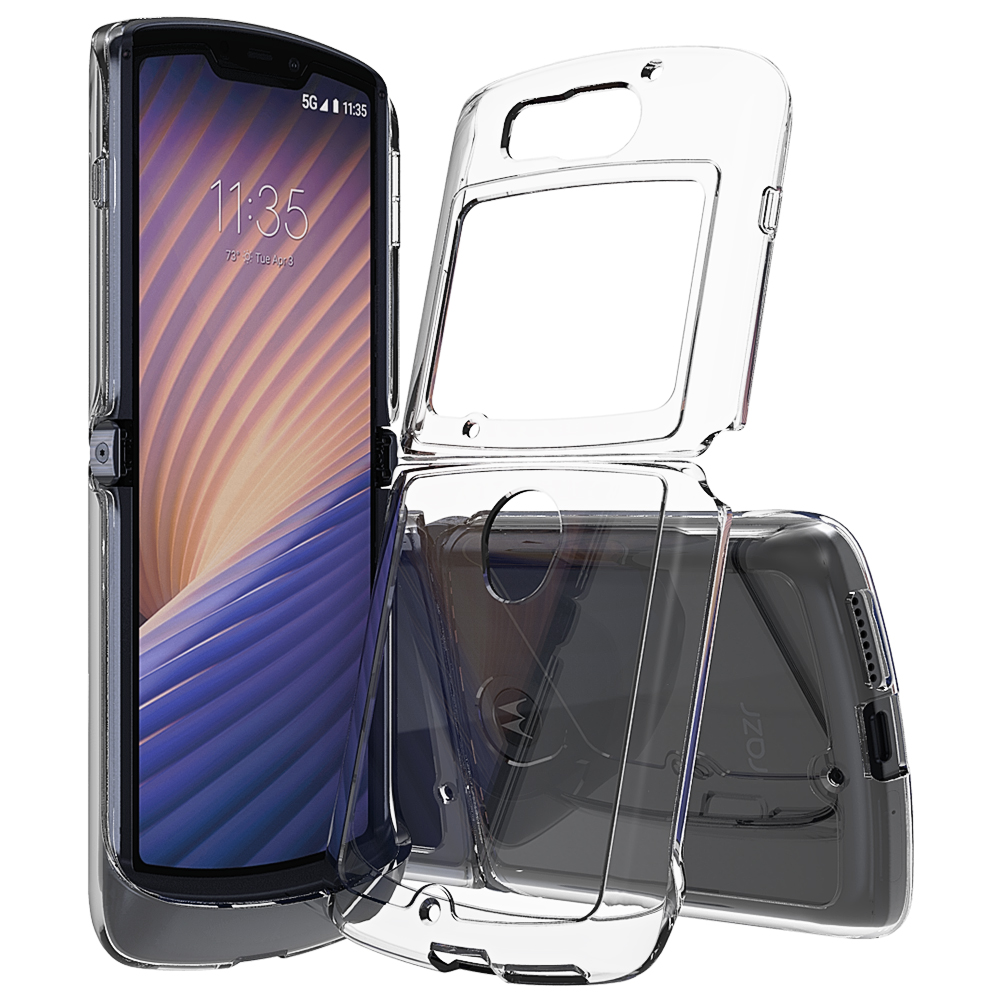 

Für Motorola RAZRR 5G Anti-Scratch Clear Acryl + TPU-Telefonabdeckung, Motorola Razr 5G