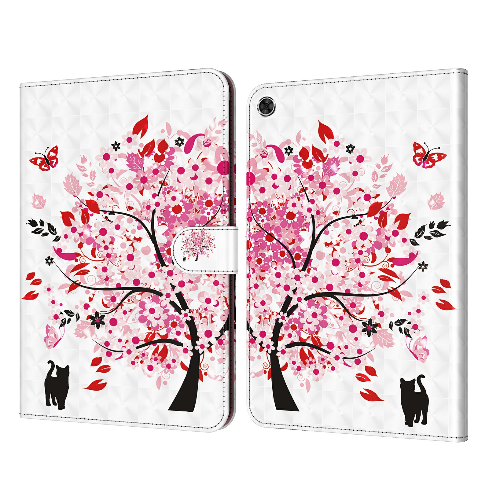

Muster Druckleder Tablet Hülle Brieftasche Design Für Lenovo Tab M10 Plus - Blumenbaum, Lenovo Tab M10 Plus
