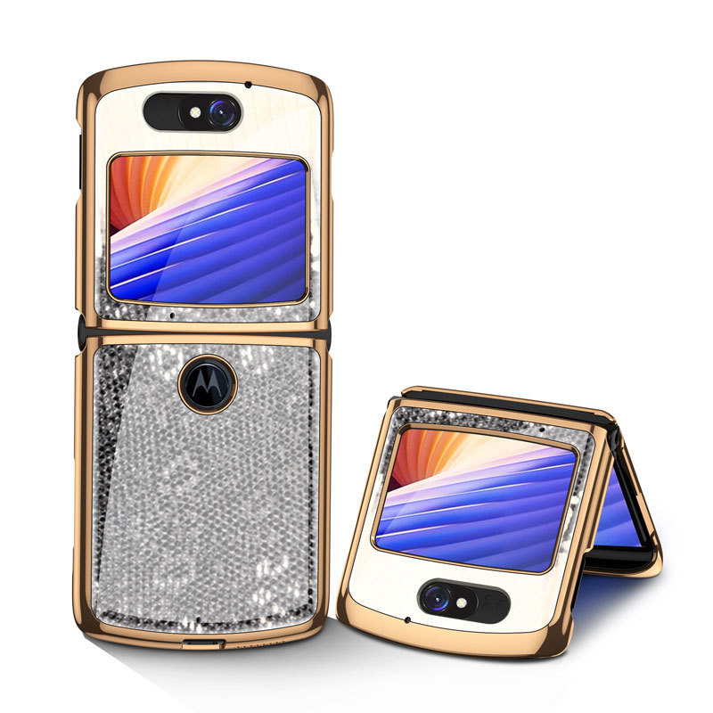 

GKK Dessin Coloré en Verre Trempé Couvercle de Téléphone à L'épreuve Des Chocs Pour Motorola Razr 5G - Paillette, Motorola Motorola Razr 5G