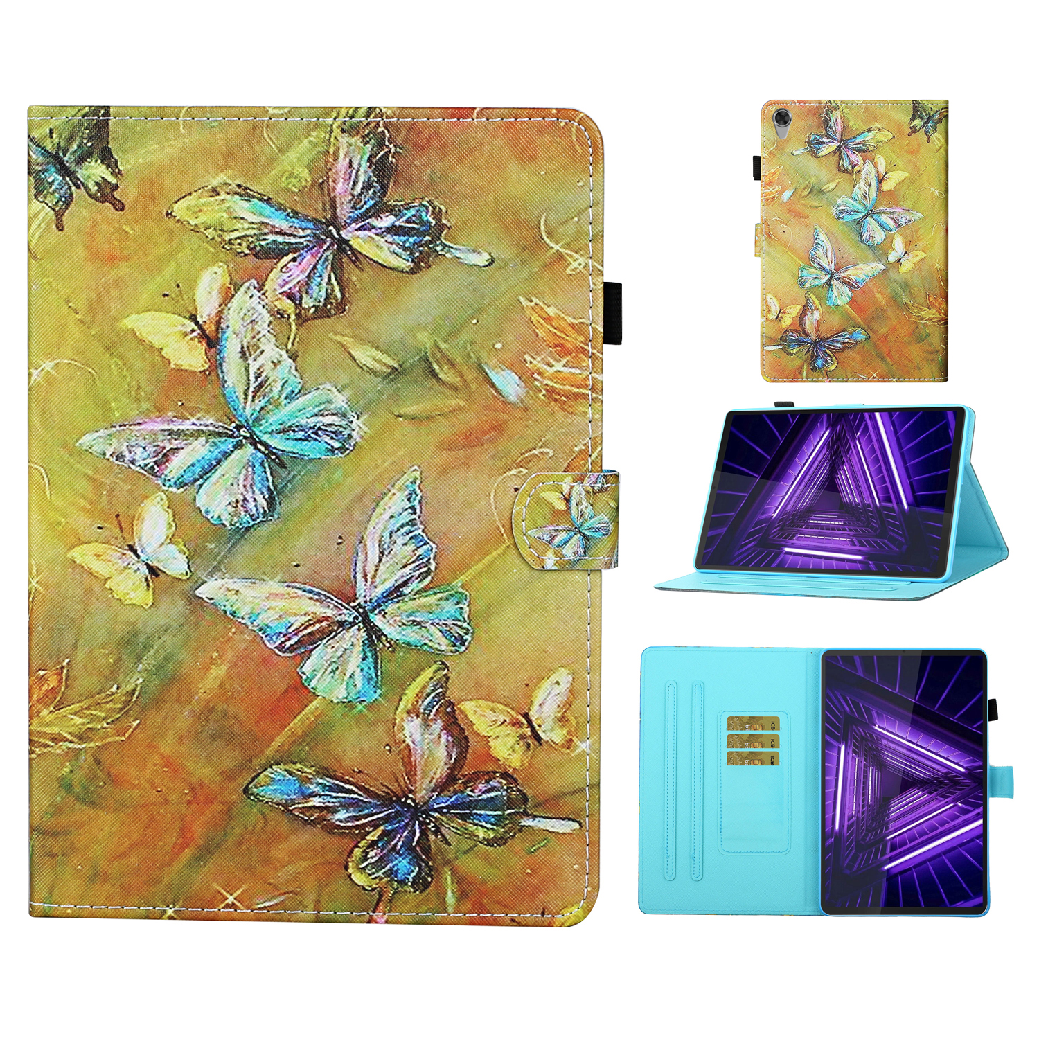 

Stylish Muster Drucktablettenabdeckungsfall Für Lenovo Tab M10 HD Gen 2 X306X - Schmetterlinge, Lenovo Tab M10 HD Gen 2