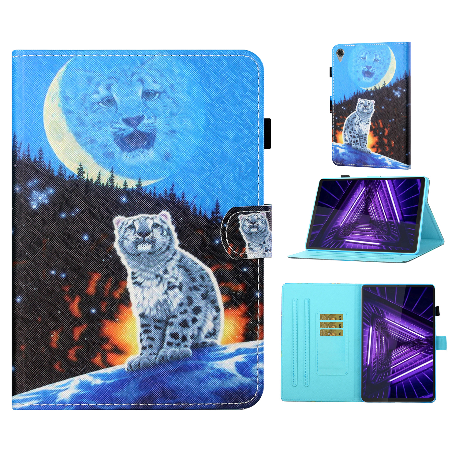

Stylish Muster Drucktablettenabdeckungsfall Für Lenovo Tab M10 HD Gen 2 X306X - Weißer Tiger, Lenovo Tab M10 HD Gen 2