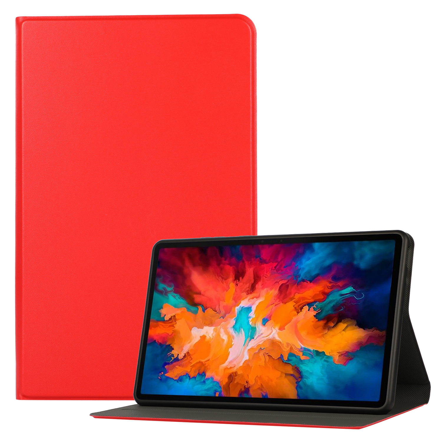 

PU-Lederschutz-Vollschutz-Hülle Mit Stand Für Lenovo-Tab M8 (2. Gen) FHD - Rot, Lenovo Tab M8