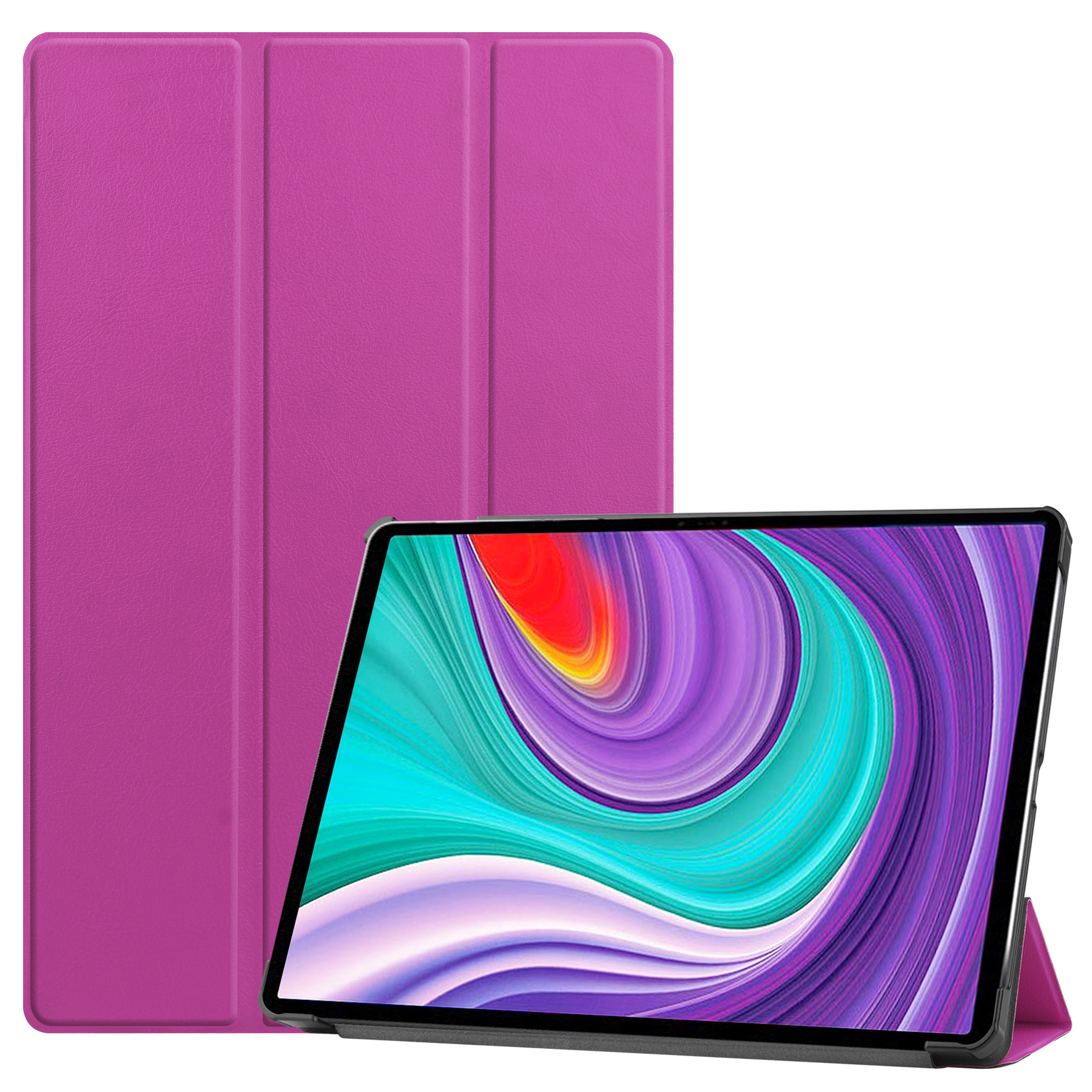 

Premium Tri-Fold PU Leder Ultra Smart Smart Case Cover Mit Auto Wake / Schlaf Für Lenovo Pad Pro - Violett, Lenovo Pad Pro