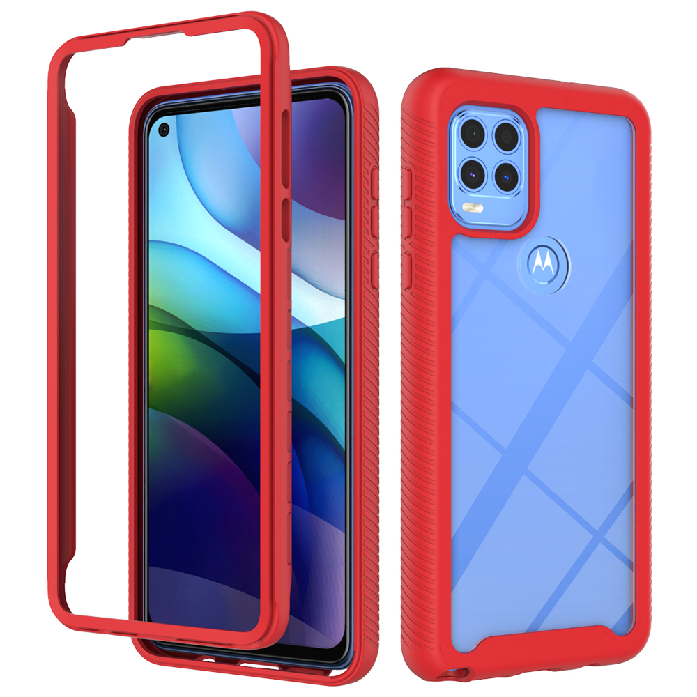 

PC + TPU + Acrylic Hybrid Shockproof Shell Cover for Motorola Moto G Stylus 5G (2021) - Red