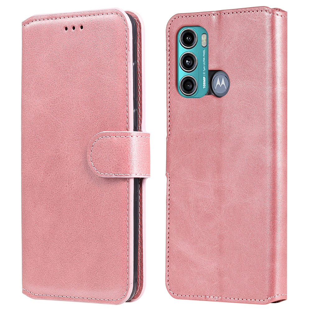 

Magnetischer Verschluss PU Leder -telefonabdeckungshülle Für Motorola Moto G60/Moto G40 Fusion - Roségold, Motorola Moto G60