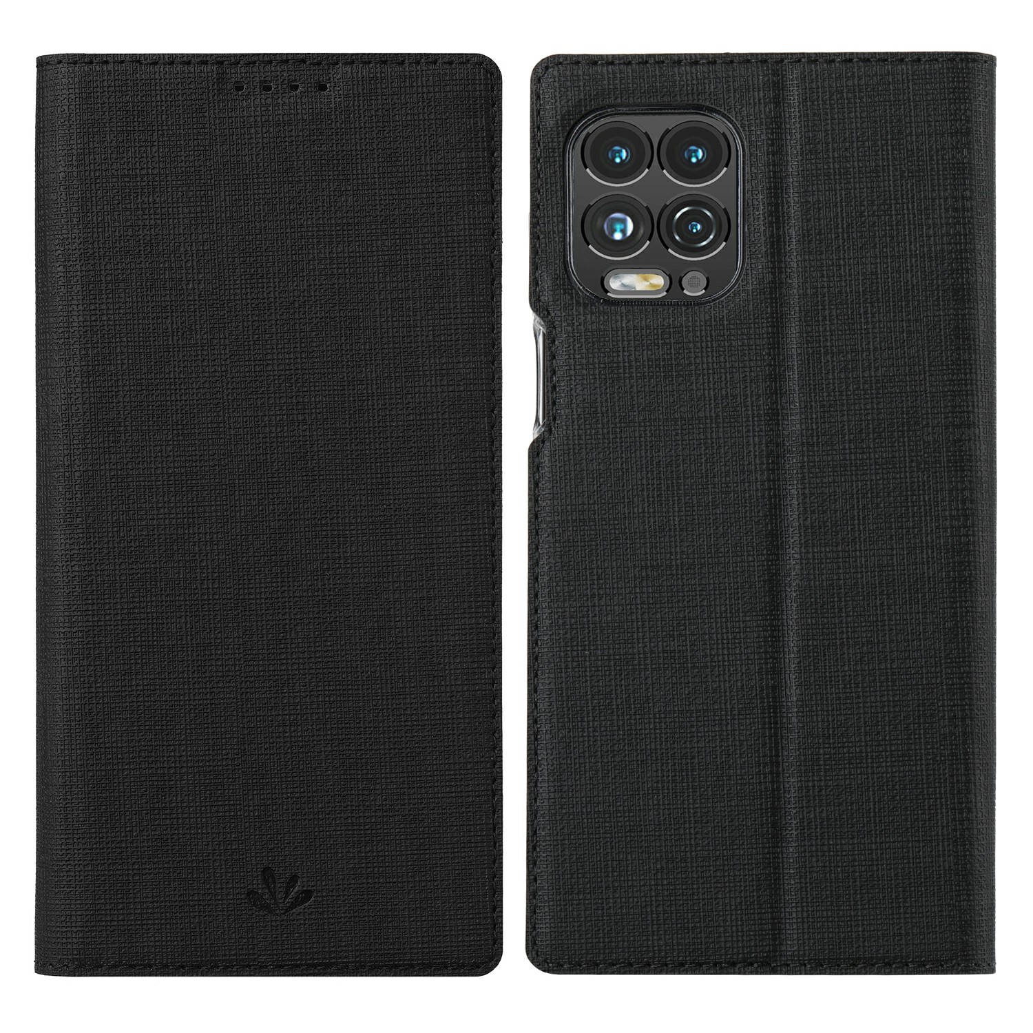 

Vili DMX-Serie Full-Protection Leather Protector-Stand-Abdeckung Mit Einzelkarten-Slot Für Motorola Moto G100 / Rand S - Schwarz, Motorola Moto G100