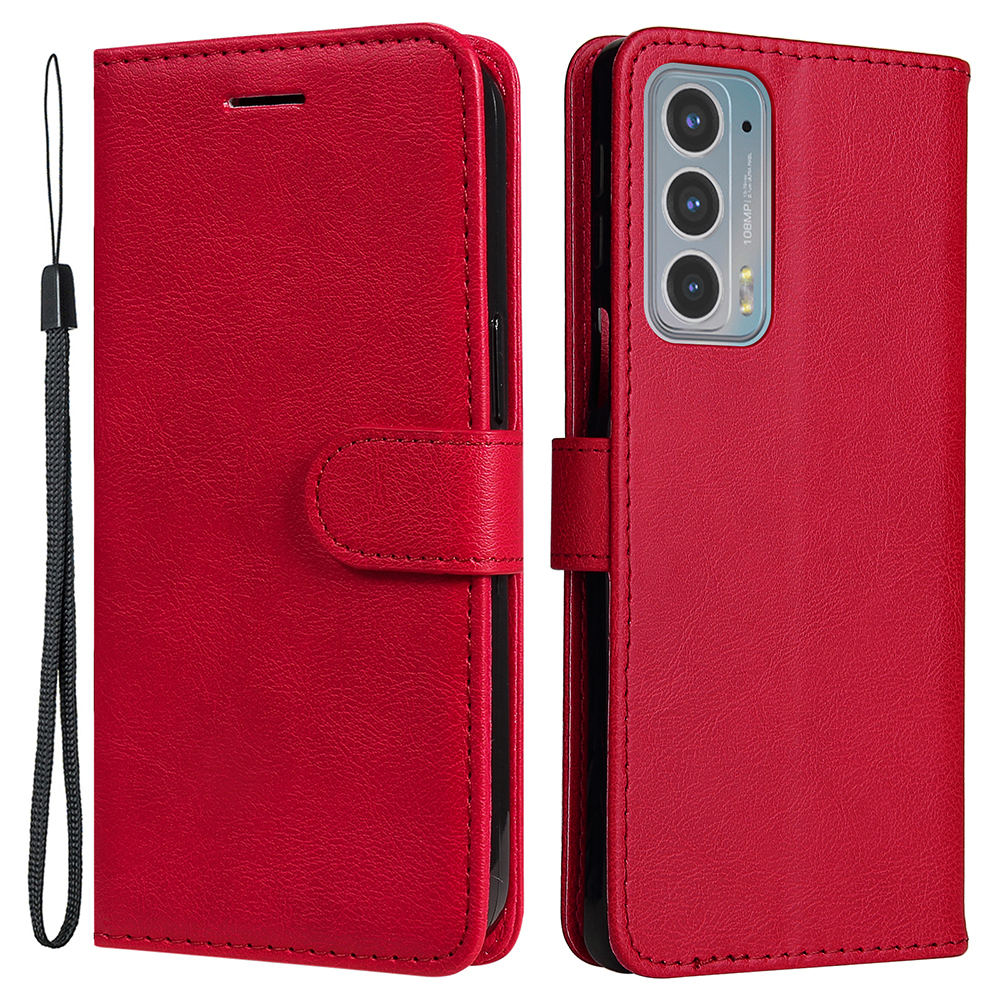 

KT Leath Series-2 Hocoproofp PU Cuir Couvre de Protection Téléphone Avec Support de Portefeuille Pour Motorola Edge 20 - Rouge