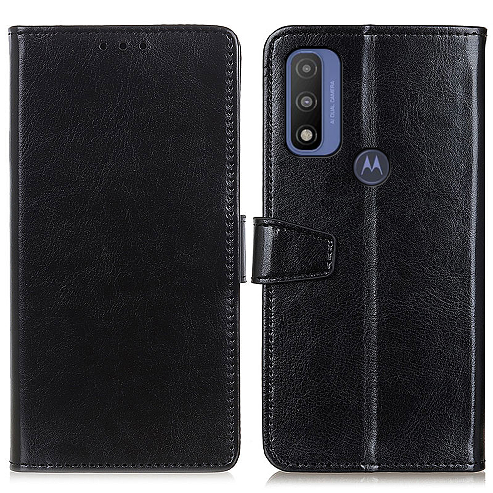 

PU Leather Wallet Phone Stand Case Protective Cover for Motorola G Pure - Black, Nokia Nokia 5.4