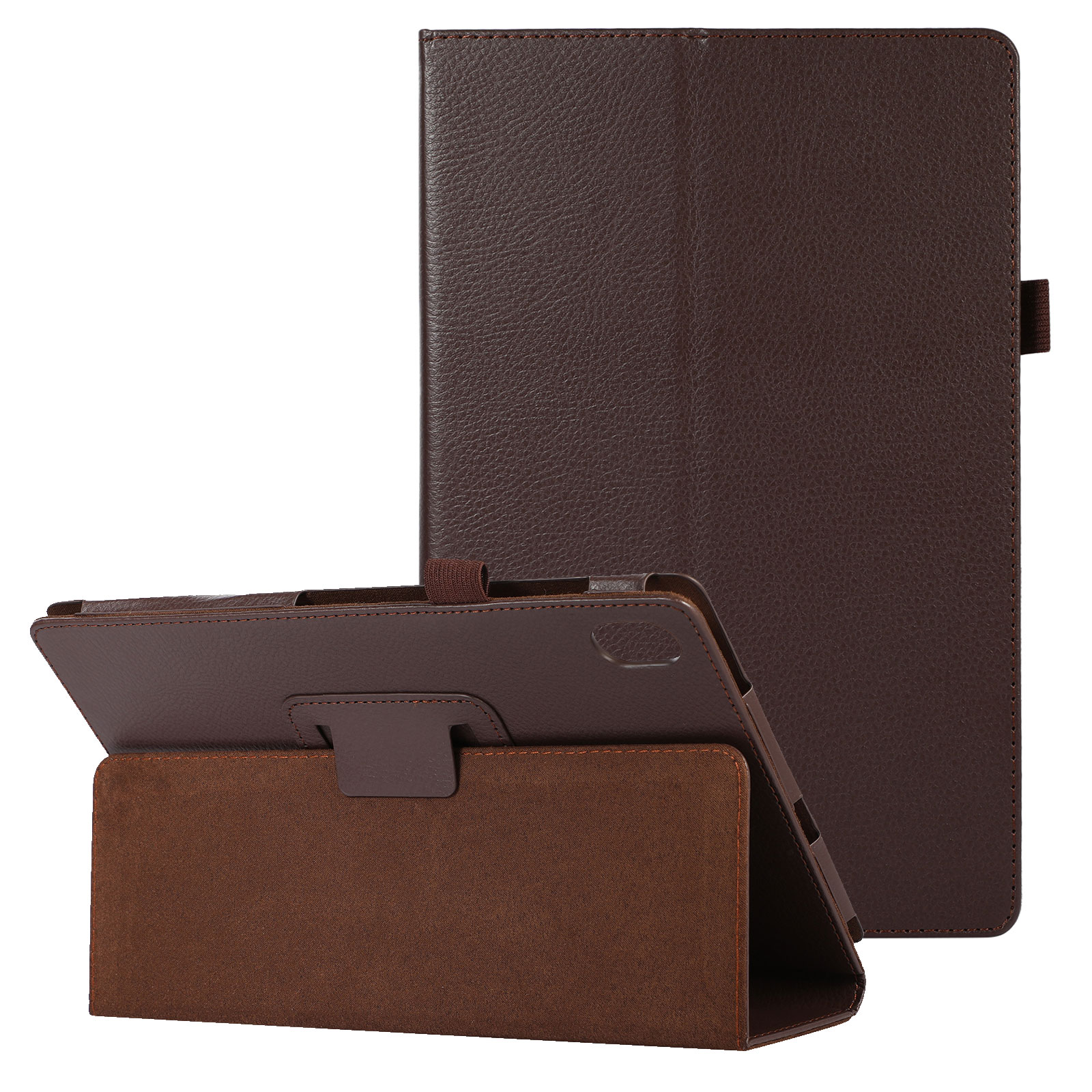 

Anti-kratzer Drop-proof Litchi Textur PU Leder Folio Deckabdeckungshülle Für Lenovo Tab 6 10.1 Zoll - Braun, Lenovo Tab 6 5G