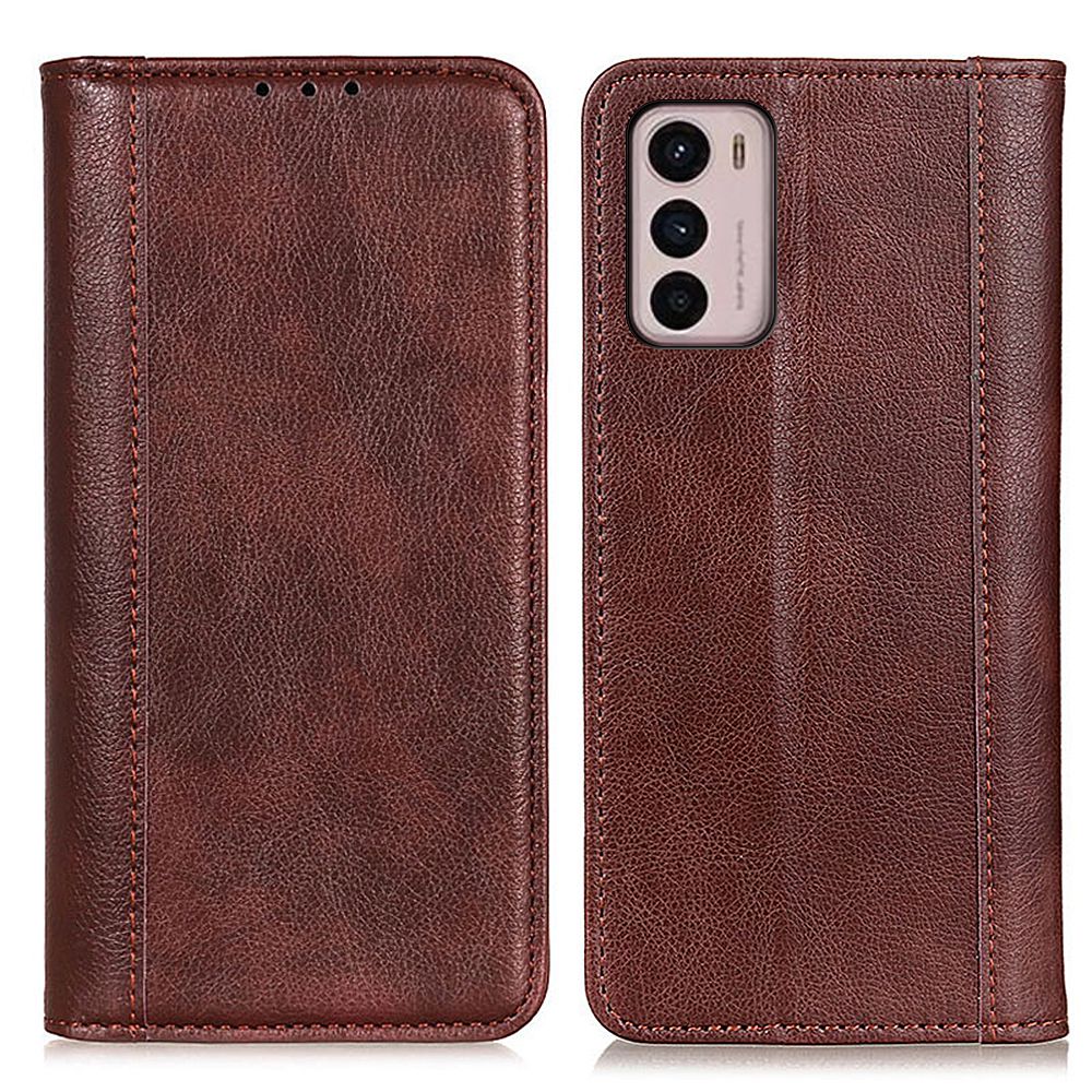 

Für Motorola Moto G42 4G Anti-Fall Litchi Textur Geldbörse Flip Cover Split Lederständer Magnetverschluss Stoßfeste Folio Fall - Braun, Motorola Moto G42 4G