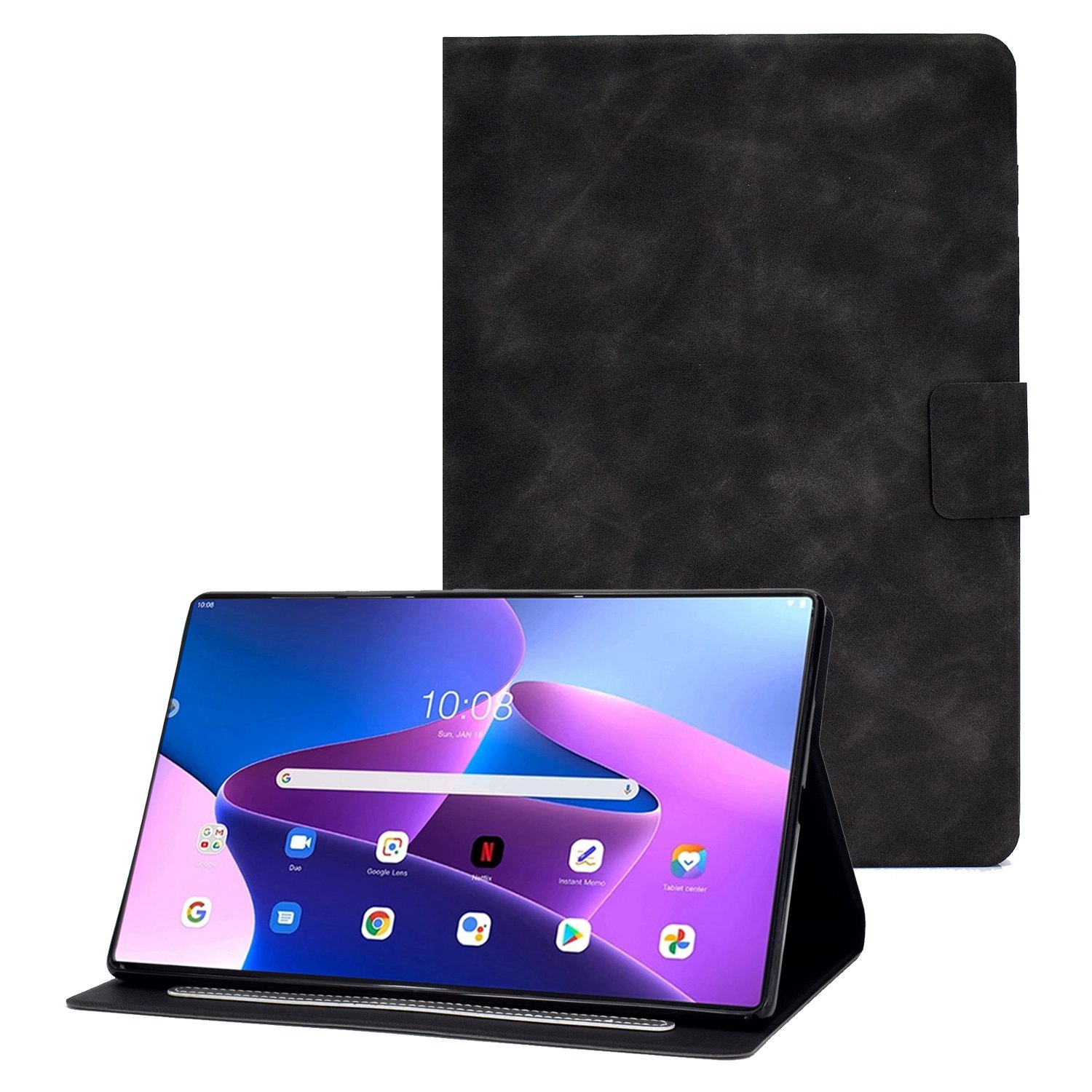 

Für Lenovo Tab M10 Plus (Gen 3) Anti-kratzer-leder-tablet-karten-karten-karten-slots Magnetabdeckung Mit Ständer - Grau, Lenovo Tab M10 Plus (3rd Gen)