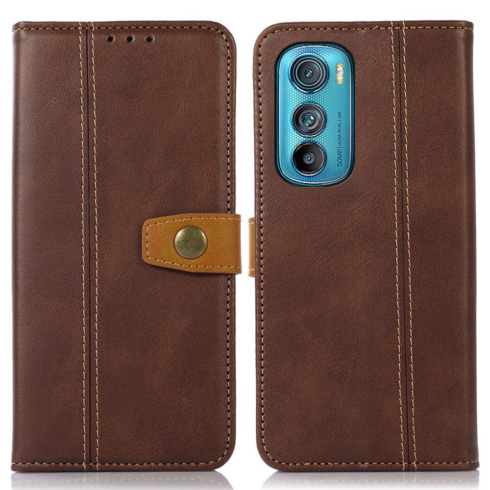 

Für Motorola Edge 30 5G Drop-proof-telefon Brieftasche PU Leder Magnetische Schutzhilfe-flip-abdeckung Ständer - Kaffee, Motorola Edge 30 5G
