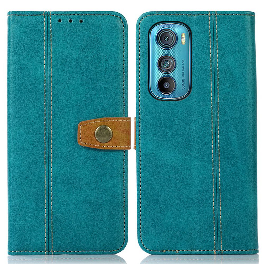

Für Motorola Edge 30 5G Drop-proof-telefon Brieftasche PU Leder Magnetische Schutzhilfe-flip-abdeckung Ständer - Hellgrün, Motorola Edge 30 5G