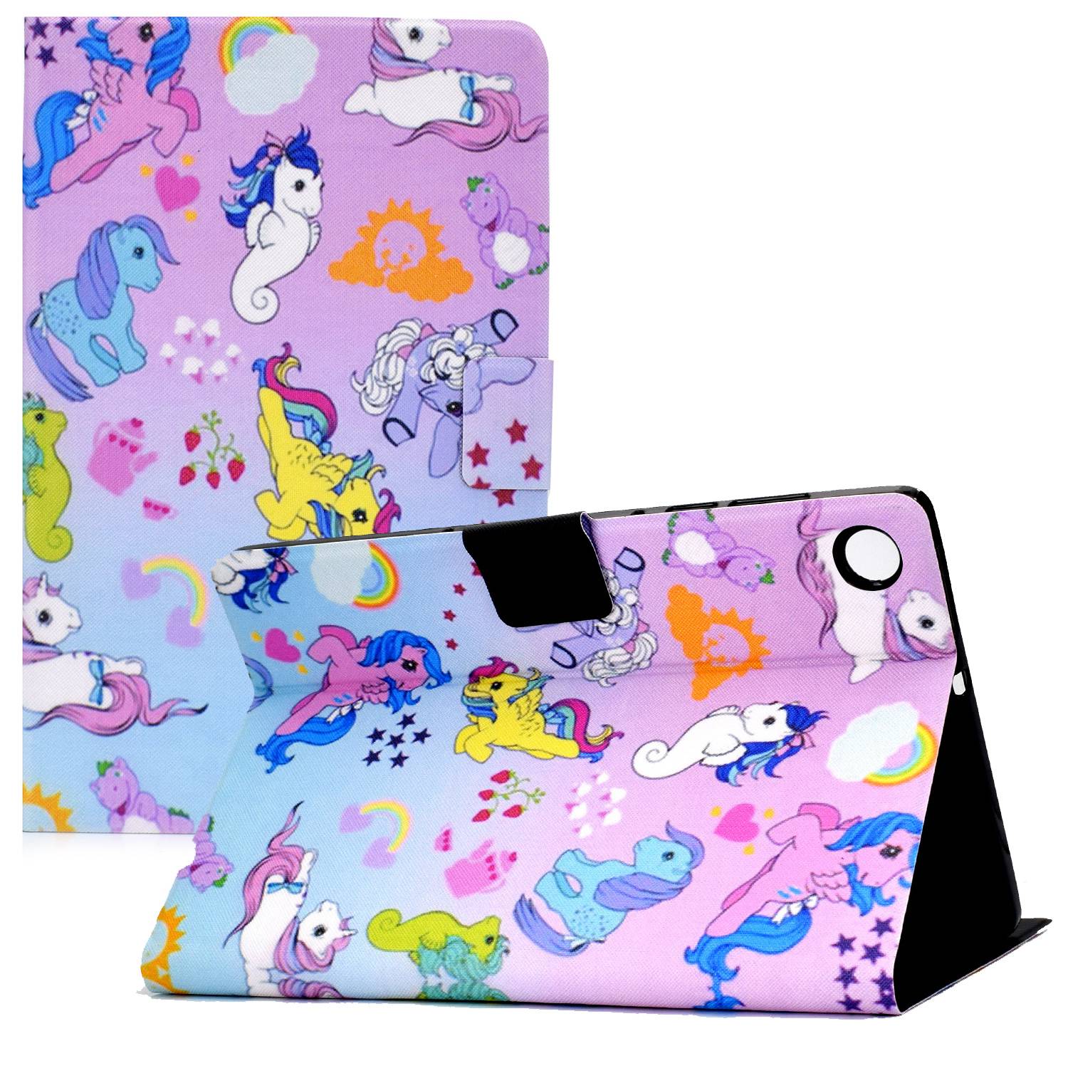 

Für Lenovo Tab M10 Plus (Gen 3) B2 -musterdruck PU Leder Magnetic Flip Cagos Kartenhalter Einstellbarer Standabdeckung - Hippocampus, Lenovo Tab M10 Plus (3rd Gen)