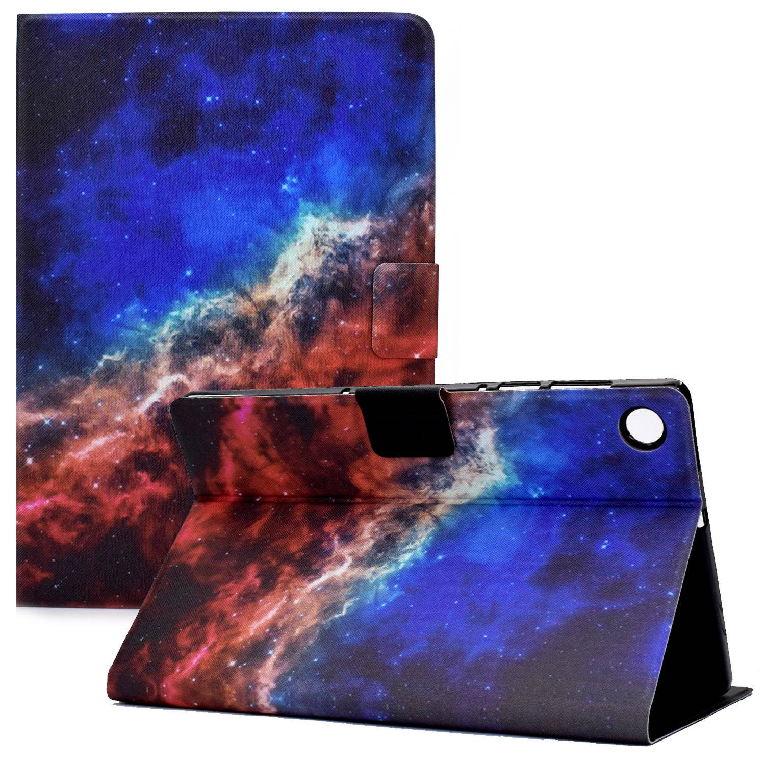 

Für Lenovo Tab M10 Plus (Gen 3) B2 -musterdruck PU Leder Magnetic Flip Cagos Kartenhalter Einstellbarer Standabdeckung - Sternenklarer Himmel, Lenovo Tab M10 Plus (3rd Gen)