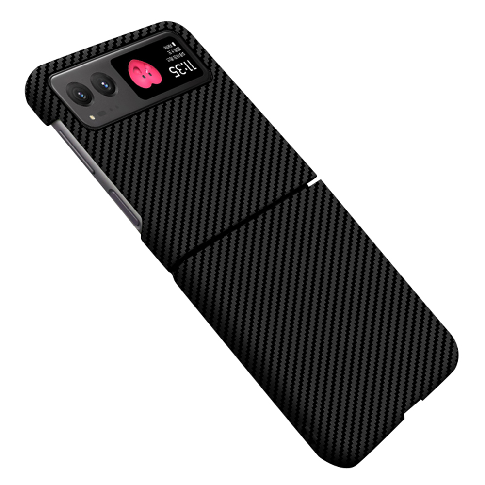

Für Motorola Razr 40 5G Carbonfasertextur Hartes Pc-telefonabdeckungsabdeckungsabdeckung Drop-proof-telefonhülle - Schwarz, Motorola Razr 40 5G