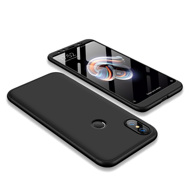

GKK Detachable 3-piece Matte Hard Cell Phone Case Cover for Xiaomi Mi 6X / Mi A2 - Black, Xiaomi Mi A2