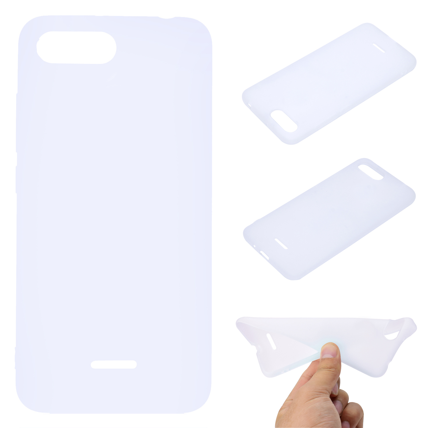 

Couverture Arrière TPU Mate Mate Pour Xiaomi Redmi 6A - Blanche