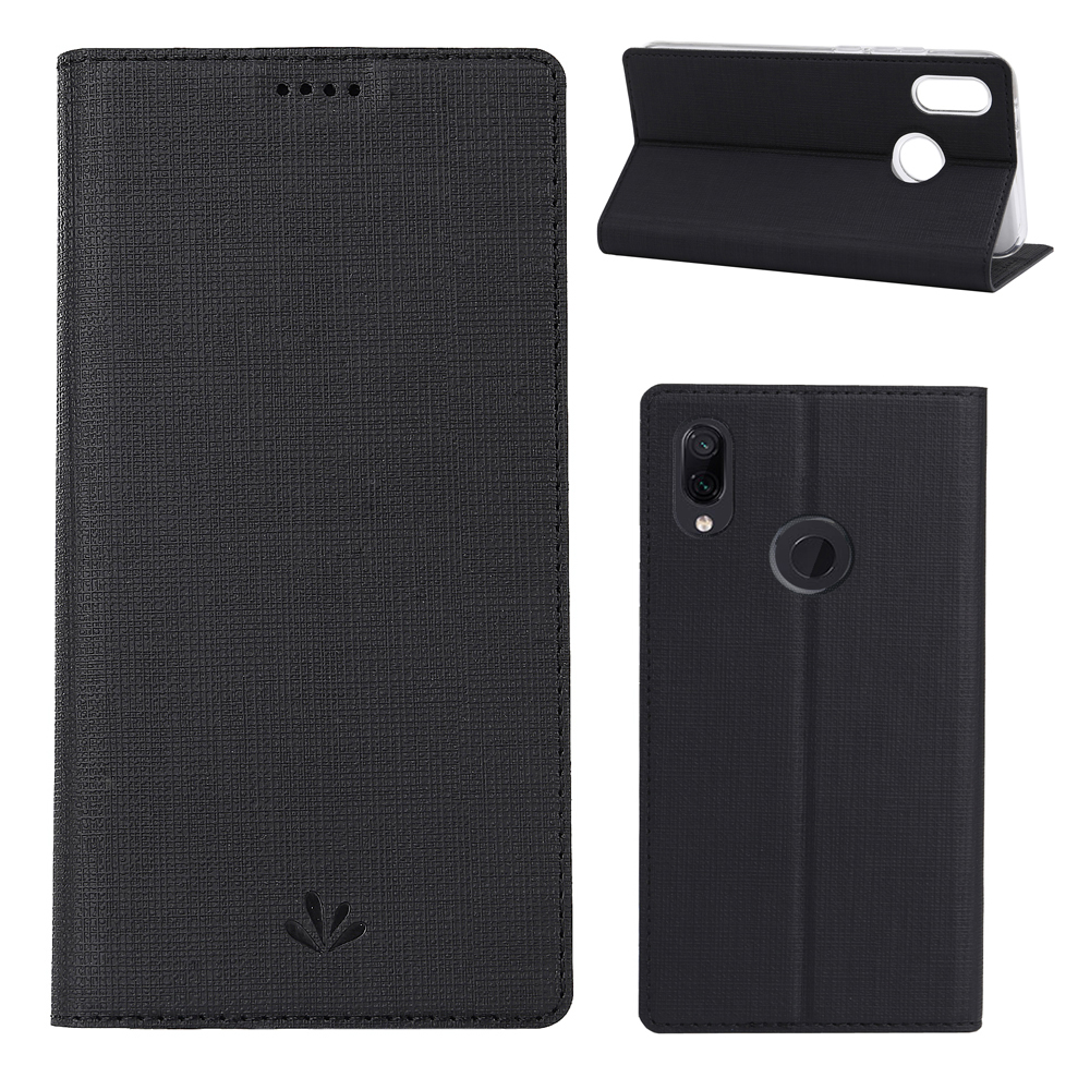 

Vili DMX Cross Texture Stand Leder Telefongehäuse Für Xiaomi Redmi Note 7s / Anmerkung 7/Note 7 Pro (indien) - Schwarz, Xiaomi Redmi Note 7