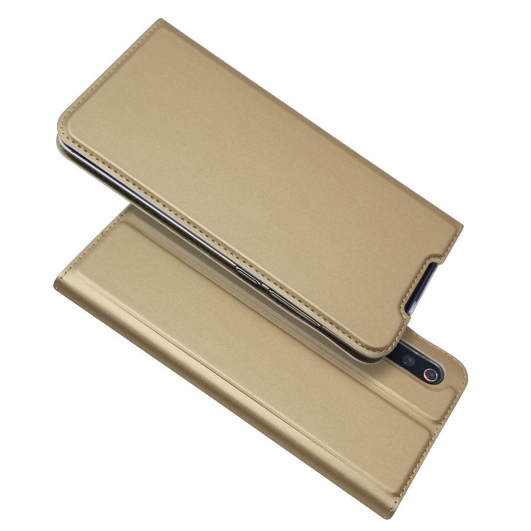 

Magnetic Adsorption Leather Card Slot Case for Xiaomi Mi 9 - Gold