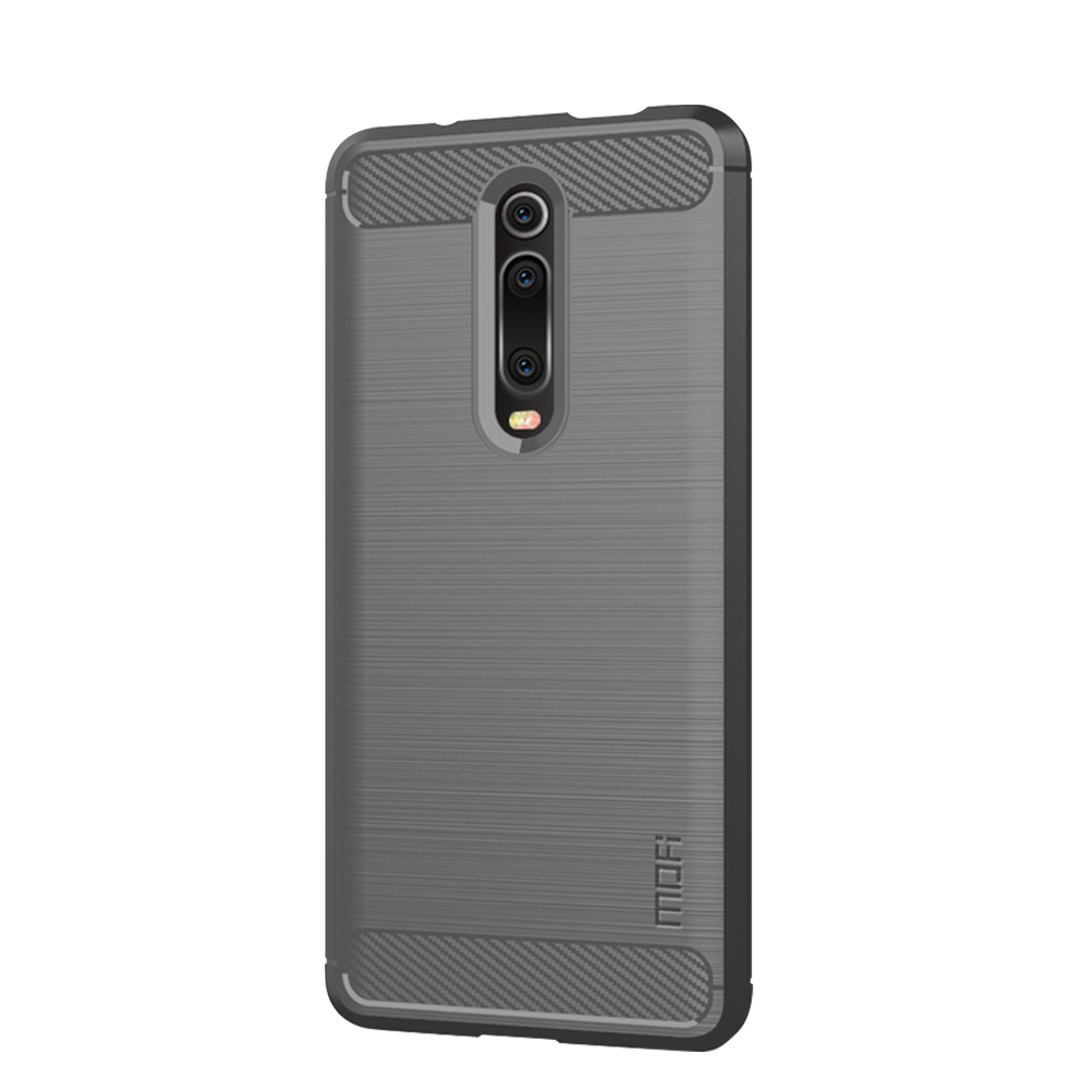 

MOFI Carbonfaser Textur Gebürstete TPU -mobilfunkkoffer Für Xiaomi Redmi K20/mi 9T/K20 Pro/Mi 9t Pro - Grau, Xiaomi Redmi K20
