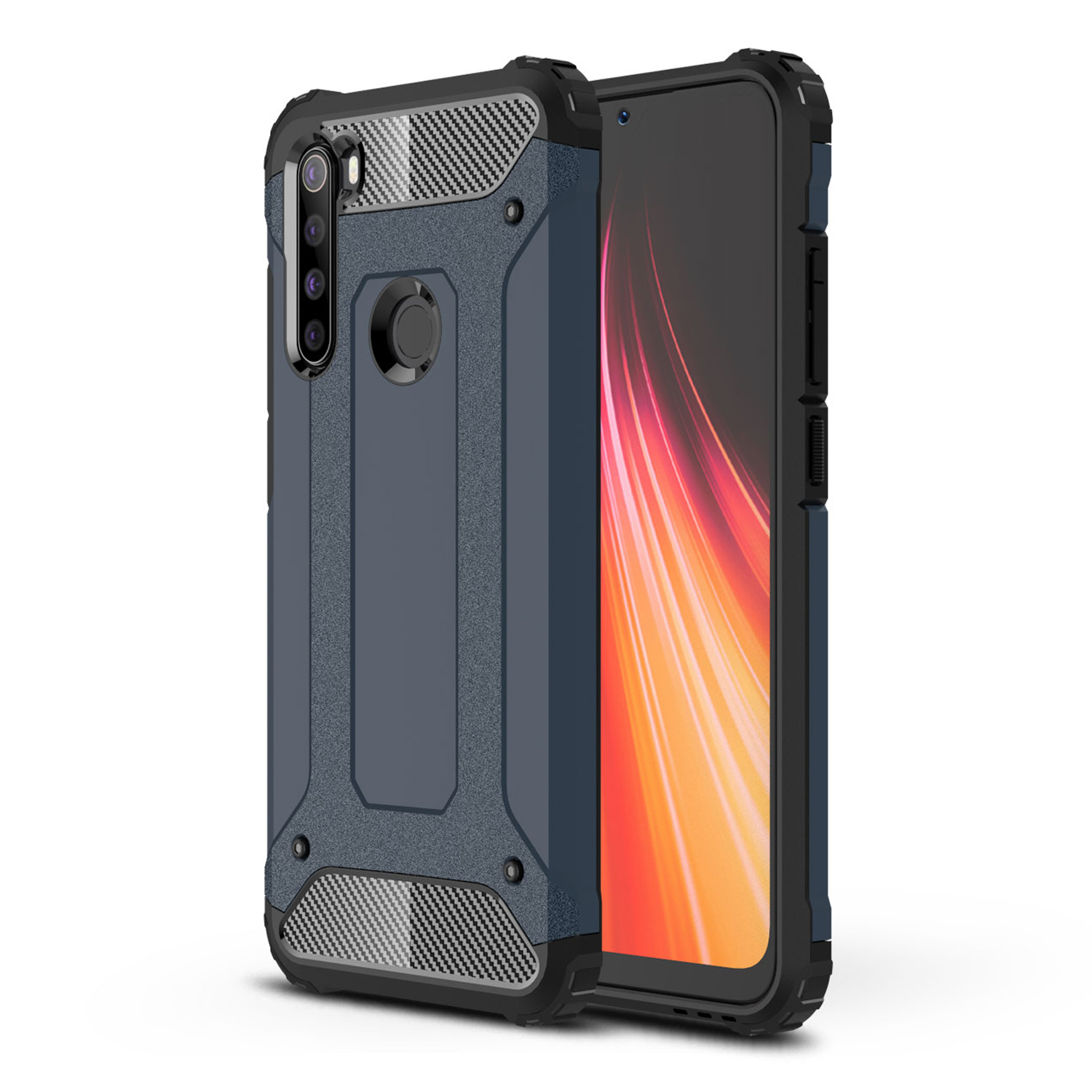 

Armor Guard Stylish Plastic + TPU Hybrid Case for Xiaomi Redmi Note 8 - Dark Blue, Xiaomi Xiaomi Redmi Note 8