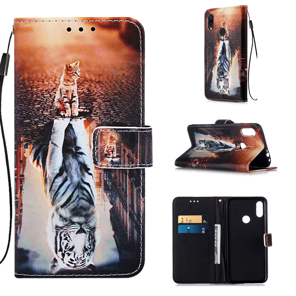 

Pattern Printing PU Leather Wallet Protective Case for Xiaomi Redmi Note 7 / Redmi Note 7 Pro (India) / Redmi Note 7S - Reflection
