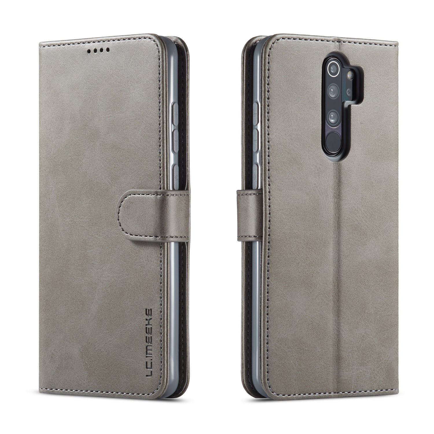 

Lc. Imeeke PU Leder Stilvolle Flip -brieftaschengehäuse Für Xiaomi Redmi Note 8 Pro - Grau, Xiaomi Redmi Note 8 Pro