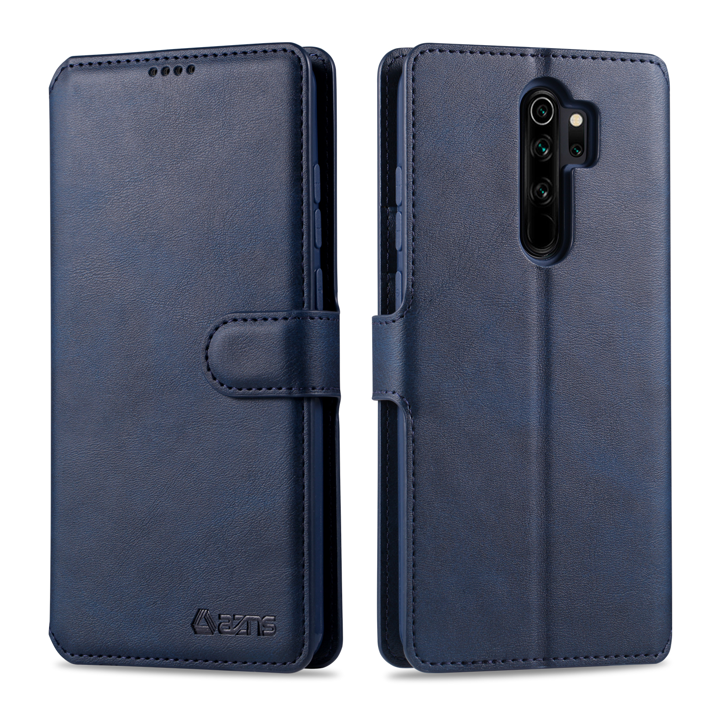 

AZNS Leder Brieftasche Hülle Für Xiaomi Redmi Note 8 Pro - Blau, Xiaomi Redmi Note 8 Pro