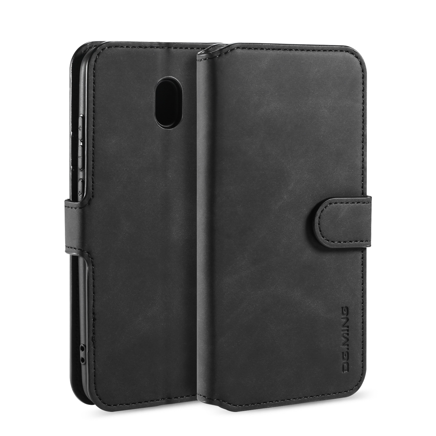 

Dg. Ming Retro Style Wallet Stylish Leder Stand Hülle Für Xiaomi Redmi 8a - Schwarz, Xiaomi Redmi 8A
