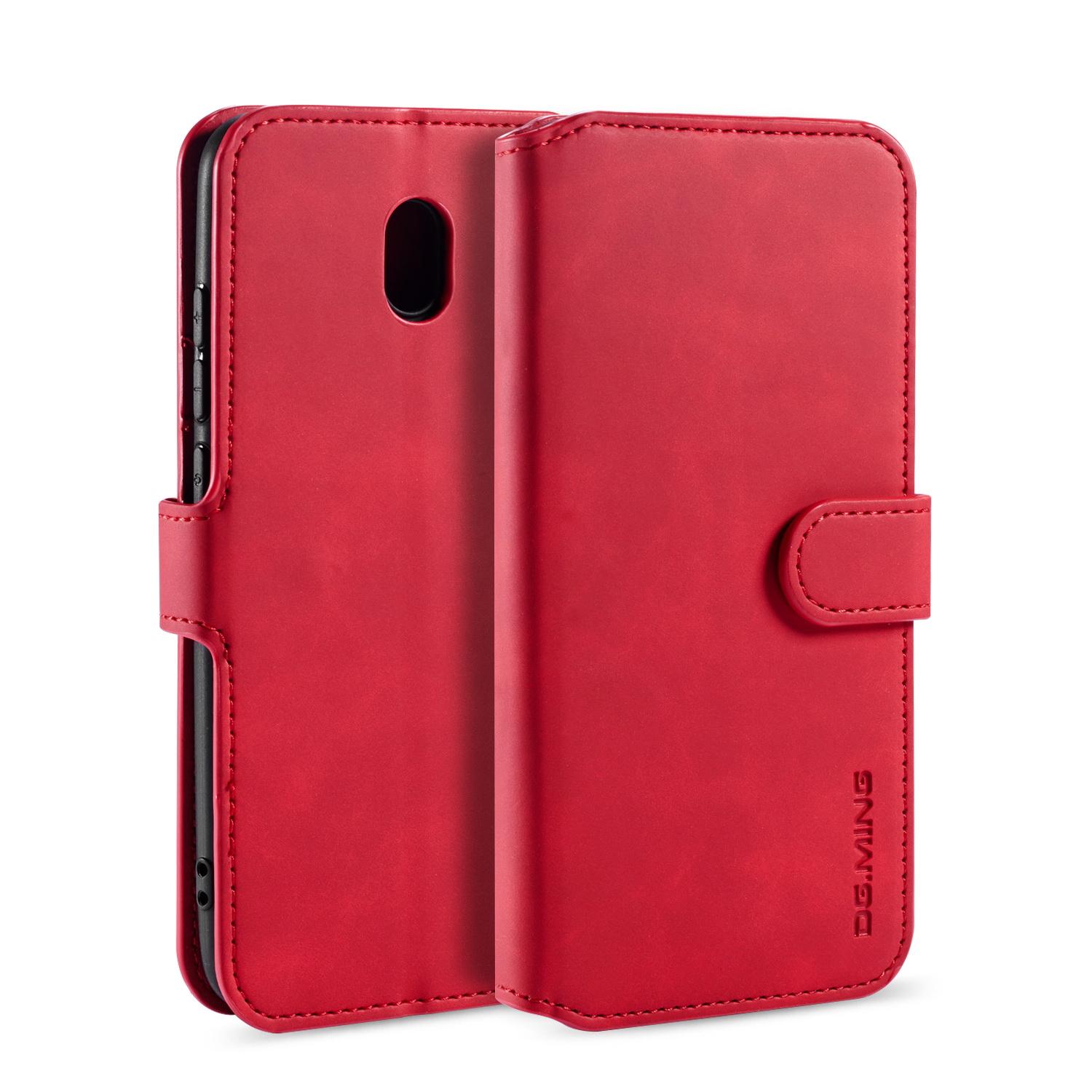 

Dg. Ming Retro Style Wallet Stylish Leder Stand Hülle Für Xiaomi Redmi 8a - Rot, Xiaomi Redmi 8A