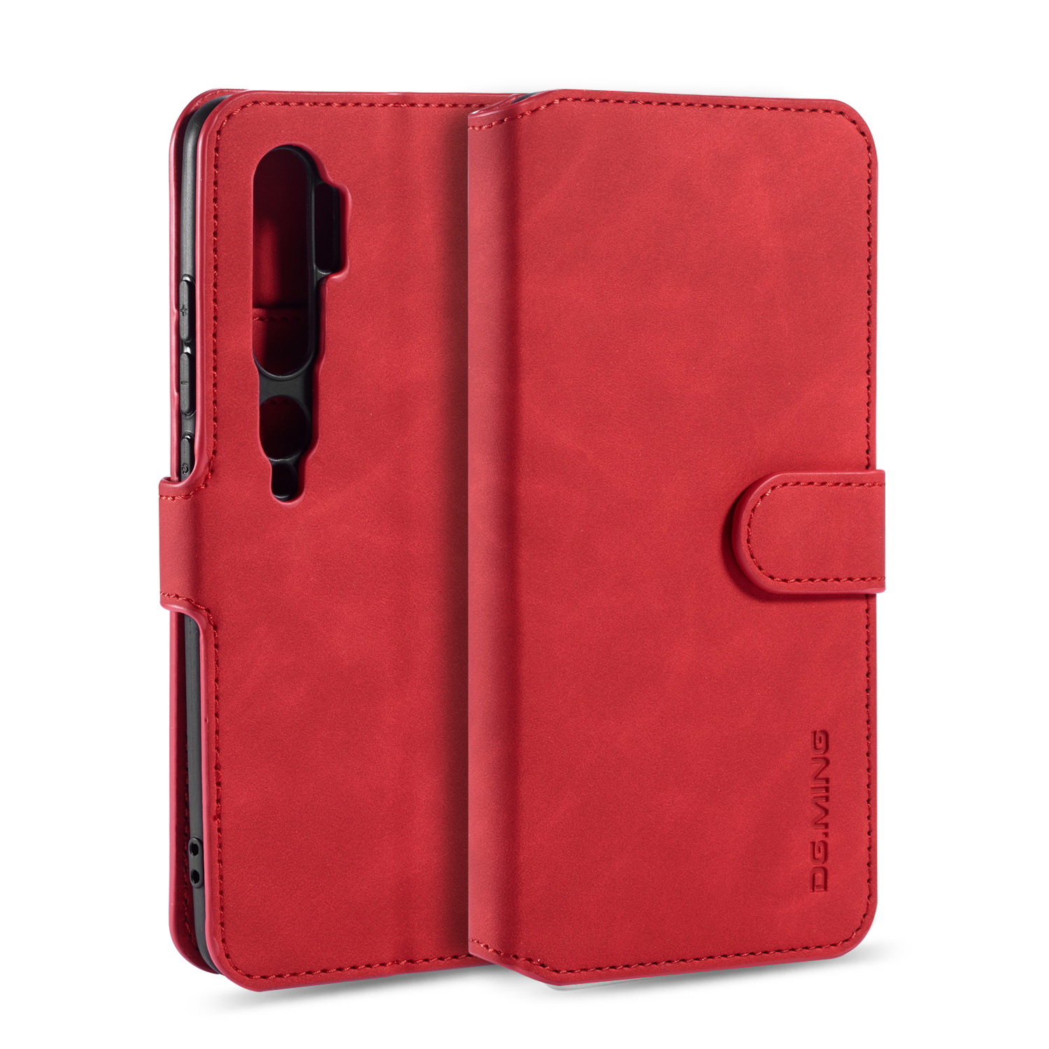 

Dg. Ming Retro Style Wallet en Cuir Support de Protection Téléphone Pour Xiaomi Mi Note 10 / Note 10 Pro - Rouge, Xiaomi Xiaomi Mi Note 10