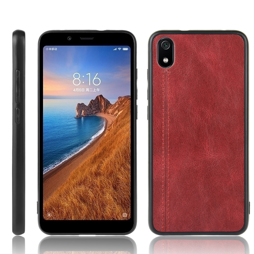 

PU Leather Coated Hybrid PC + TPU Protective Cover for Xiaomi Redmi 7A - Red, Xiaomi Xiaomi Redmi 7A