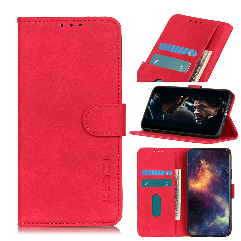 

Khazneh Wallet Stand Retro Leder -handy -hülle Für Xiaomi Mi Note 10 Lite - Rot, Xiaomi Mi Note 10 Lite