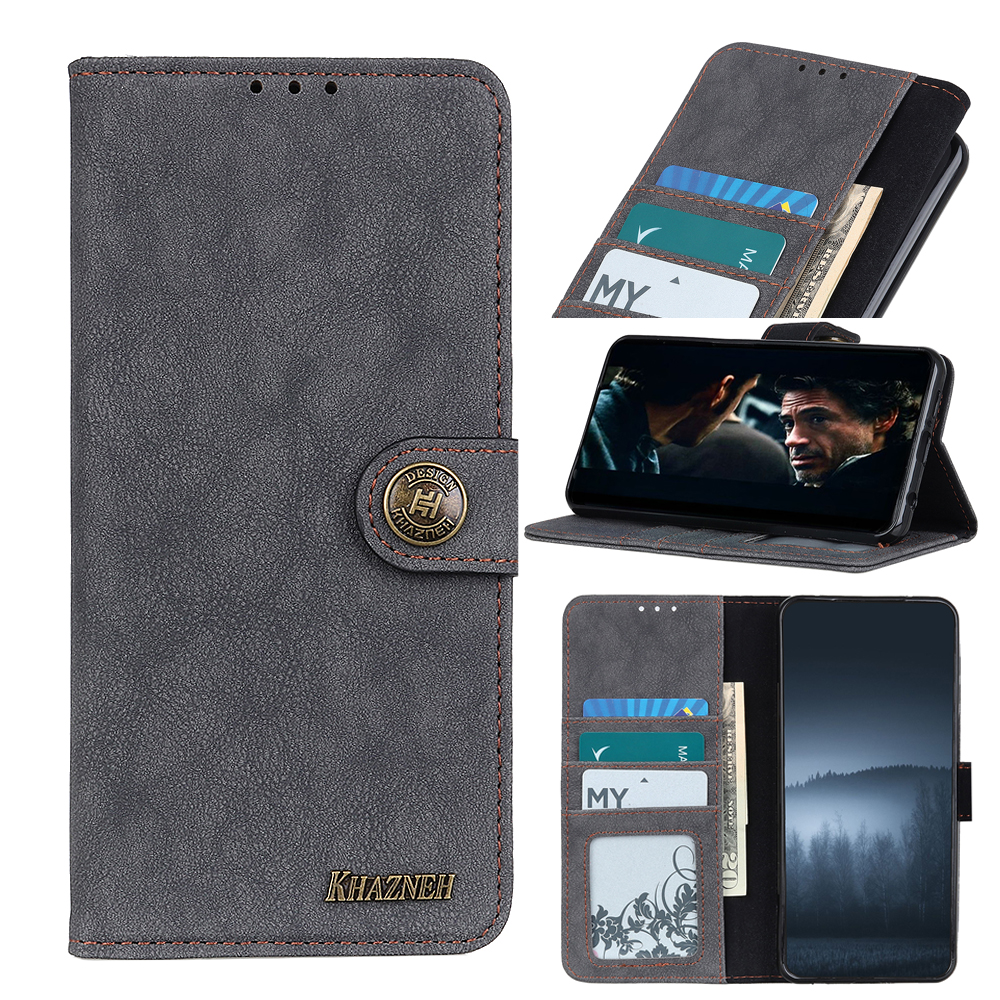 

Khazneh Retro Split Ledertugel Für Xiaomi Redmi Note 9/Redmi 10x 4g - Schwarz, Xiaomi Redmi Note 9 (MTK Helio G85)