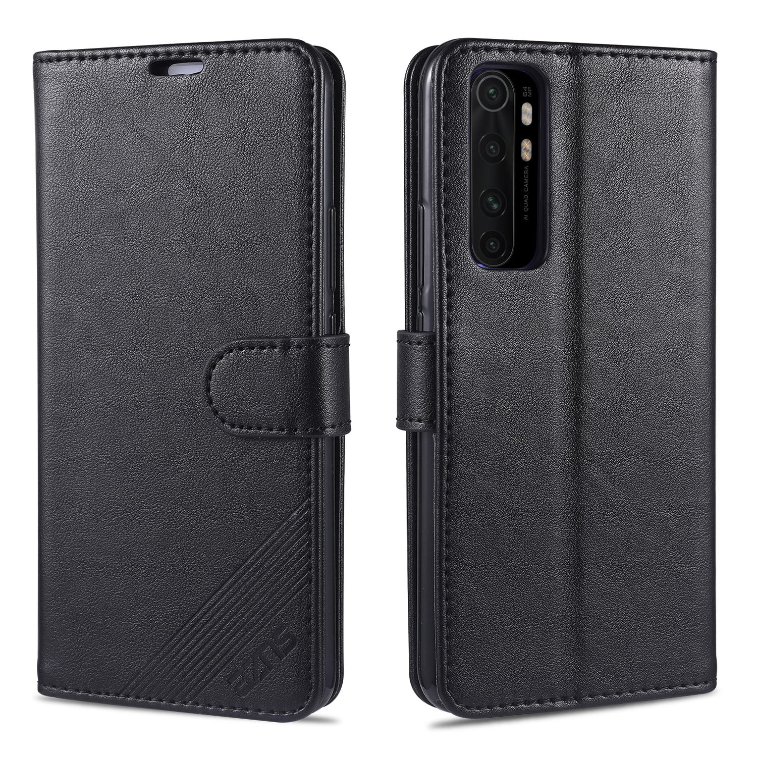 

AZNS Phone Shell Leder Brieftasche Hülle Für Xiaomi Mi Note 10 Lite - Schwarz, Xiaomi Mi Note 10 Lite