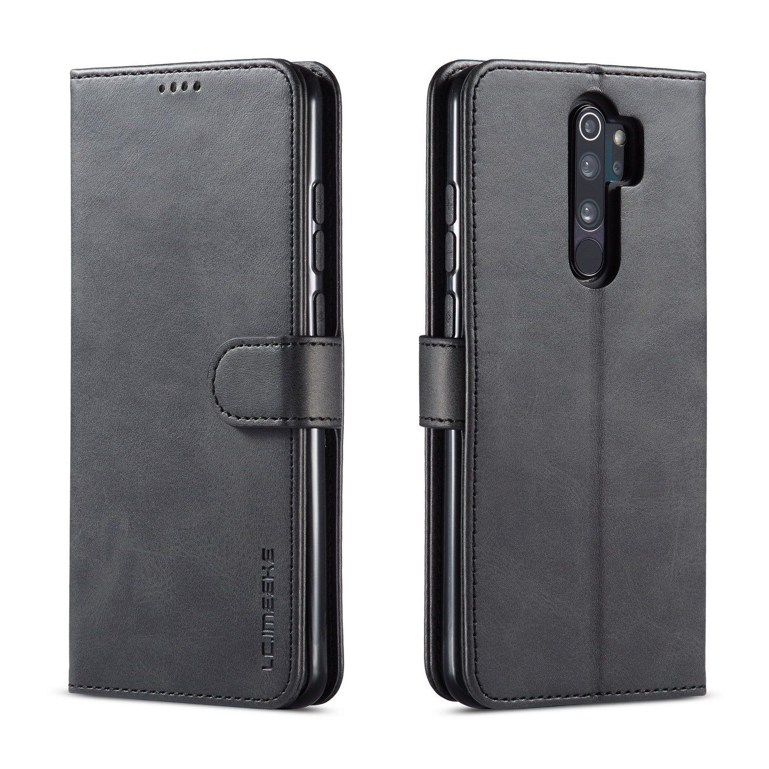 

Lc. Imeeke Cowide Textur Leder Brieftaschenstand Telefonhülle Für Xiaomi Redmi 9 - Schwarz, Xiaomi Redmi 9