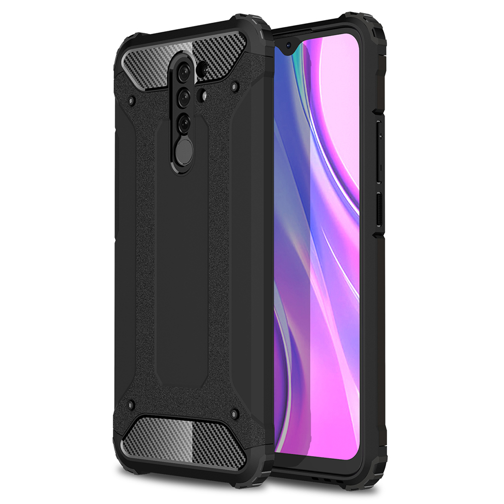 

Armor Guard Plastic + TPU Hybrid Phone Case for Xiaomi Redmi 9 - Black, Xiaomi Redmi 9