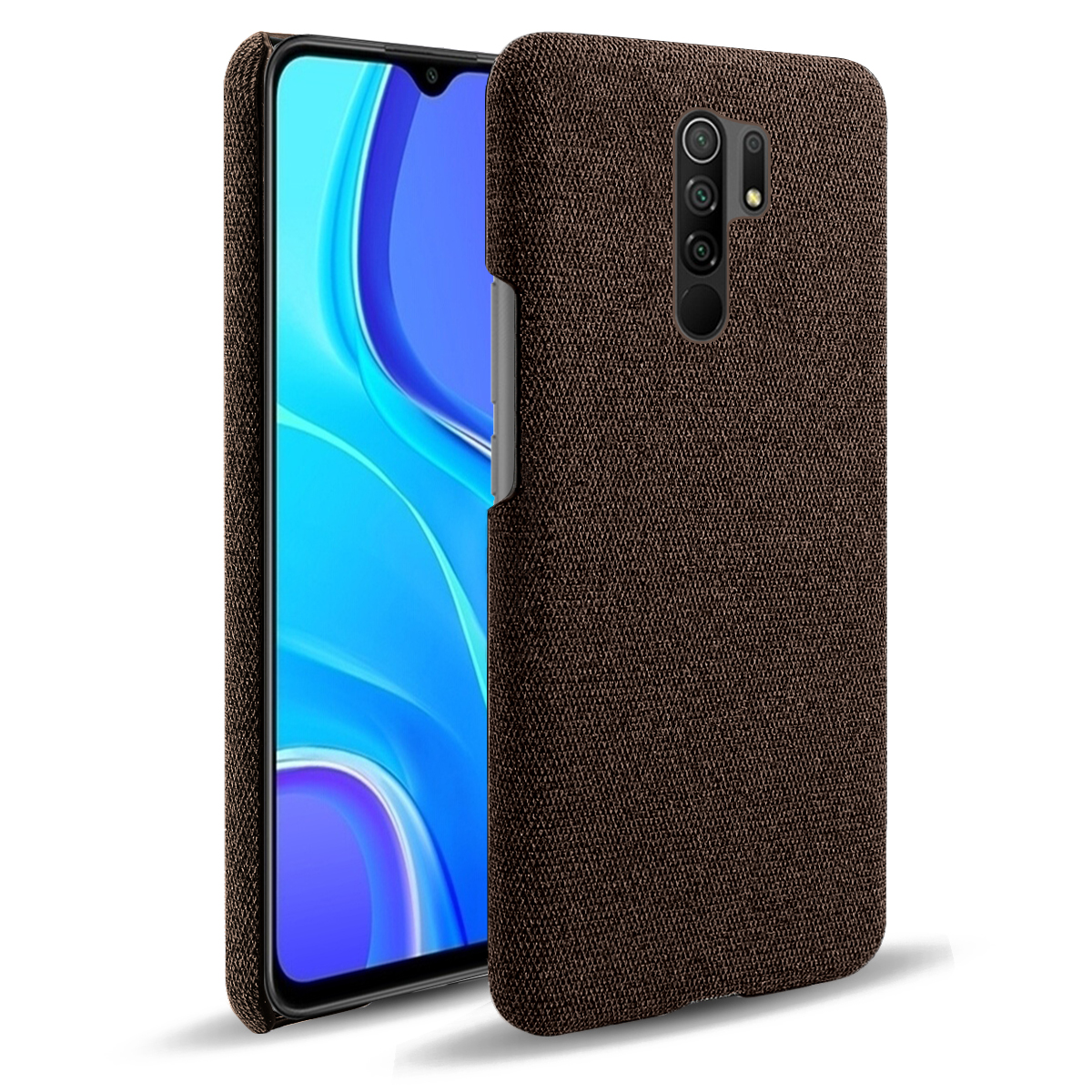 

KSQ -stoffbeschichtete PC -schale Für Xiaomi Redmi 9 - Kaffee, Xiaomi Redmi 9