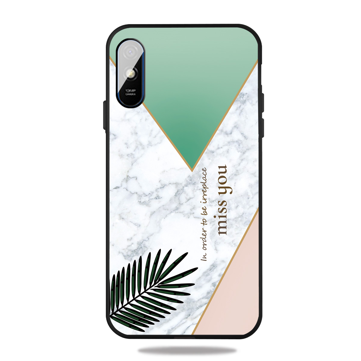 

Fashion Marble Patterned Matte Black Soft TPU Cover for Xiaomi Redmi 9A - Style F, Xiaomi Xiaomi Redmi 9