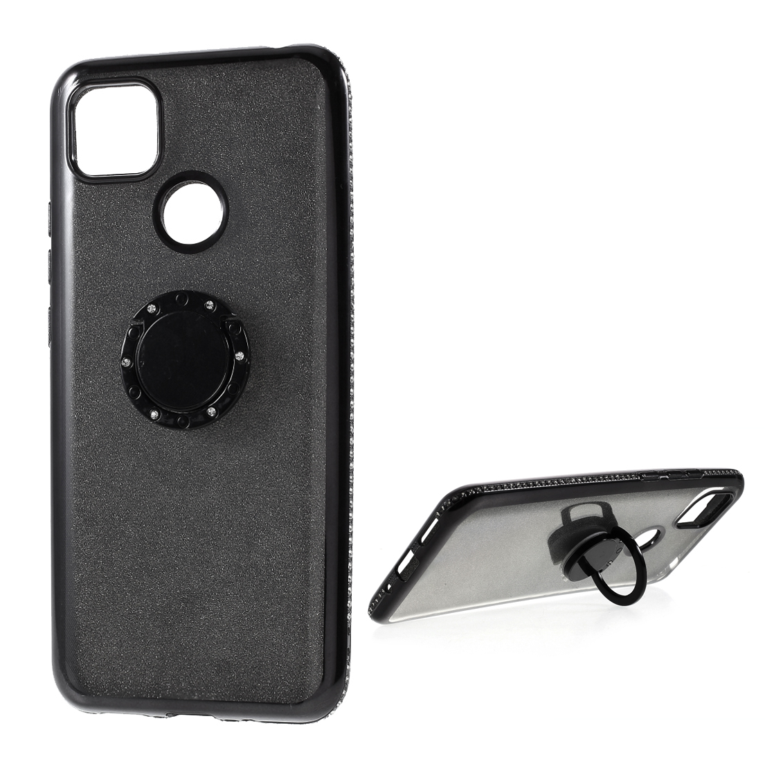 

Glittery Powder Electroplating TPU Case for Xiaomi Redmi 9C - Black, Xiaomi Redmi 9C