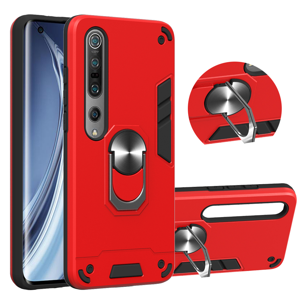 

Detachable 2-in-1 PC + TPU Case [with Kickstand and Magnetic Holder Metal Sheet] for Xiaomi Mi 10/Mi 10 Pro 5G - Red