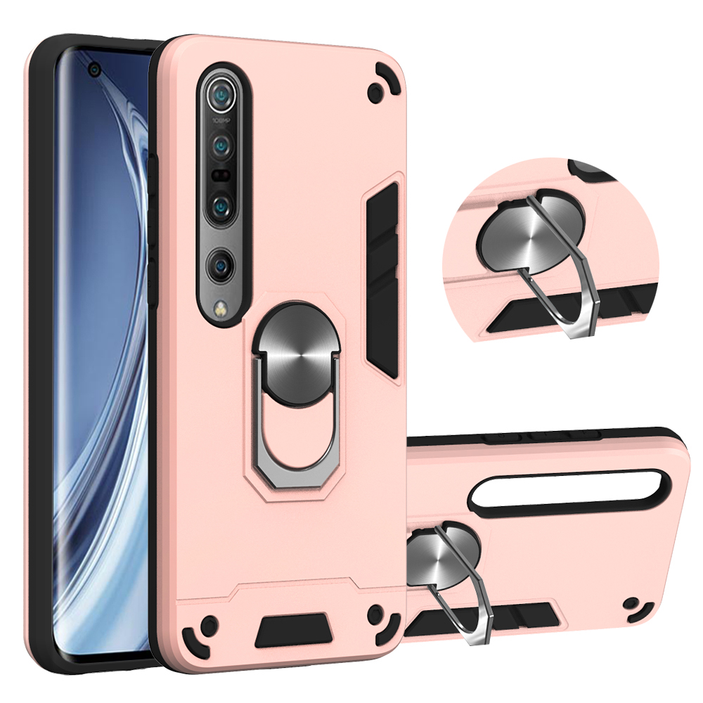 

Étui Détachable 2-en-1 PC + TPU [avec Tasse de Kickstand et Support Magnétique] Pour Xiaomi Mi 10 / Mi 10 Pro 5G - or Rose