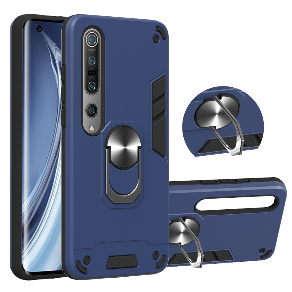 

Étui Détachable 2-en-1 PC + TPU [avec Tasse de Kickstand et Support Magnétique] Pour Xiaomi Mi 10 / Mi 10 Pro 5G - Bleu Foncé