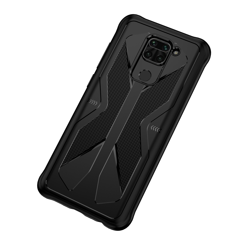 

Shockproof Anti-fingerprint TPU Phone Case for Xiaomi Redmi Note 9 - Black, Xiaomi Xiaomi Redmi Note 9