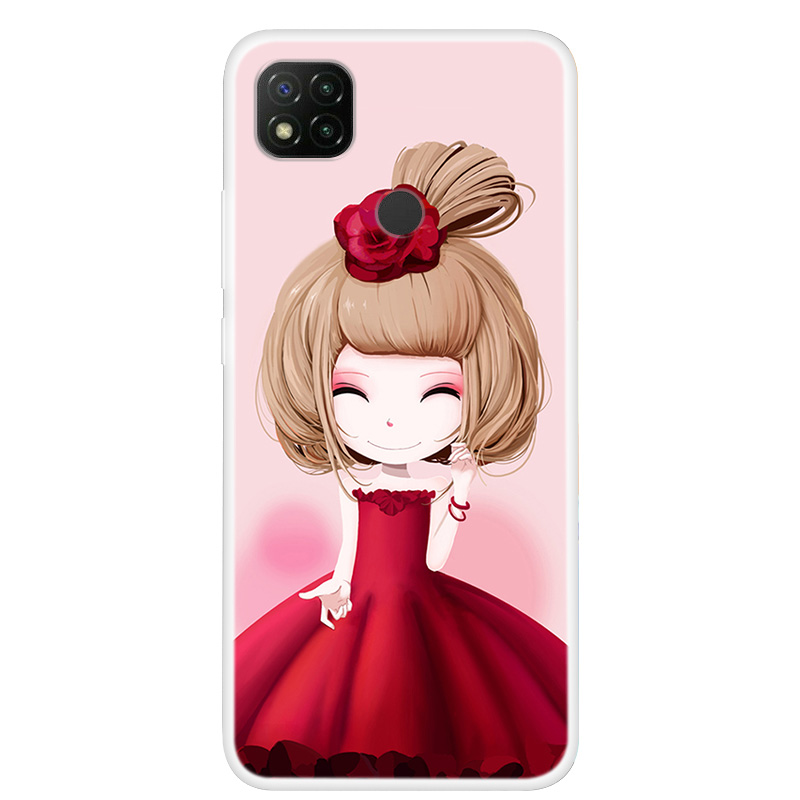 

Für Xiaomi Redmi 9C/Redmi 9C NFC -muster Druckweiche TPU -protektorschale - Schönes Mädchen, Xiaomi Redmi 9C