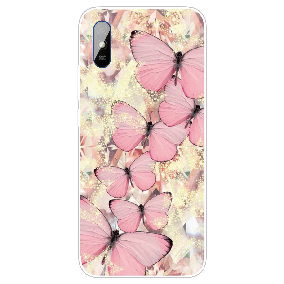 

Musterdrucktpu -protektorschale Für Xiaomi Redmi 9A Soft Phone Case - Rosa Schmetterlinge, Xiaomi Redmi 9A